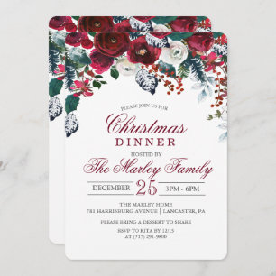 Christmas Dinner Holiday Party Invitation