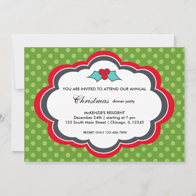 Christmas dinner invitation (Front)