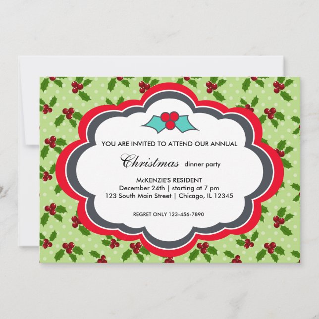 Christmas dinner invitation (Front)