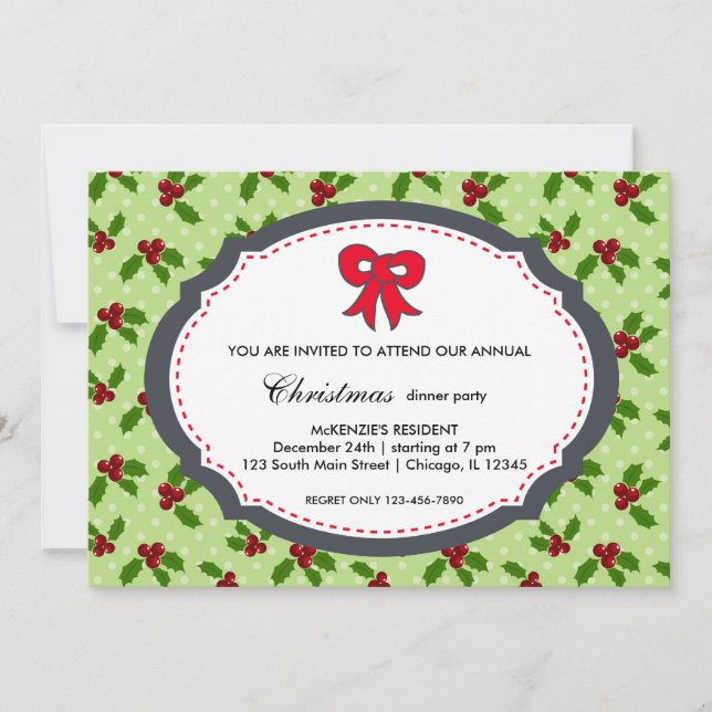 Christmas dinner invitation (Front)