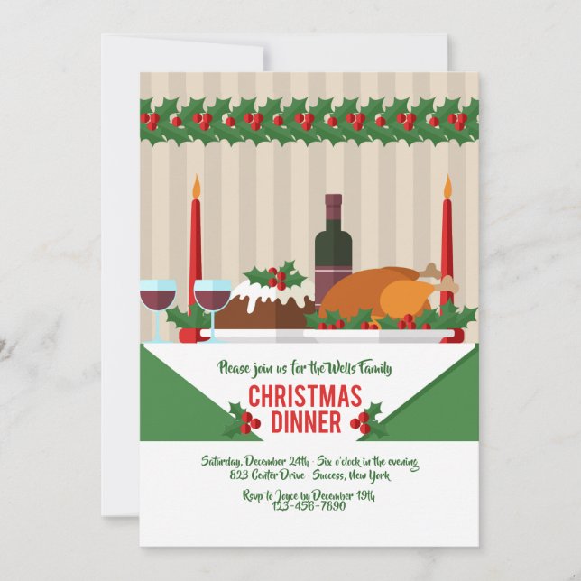 Christmas Dinner Invitation (Front)