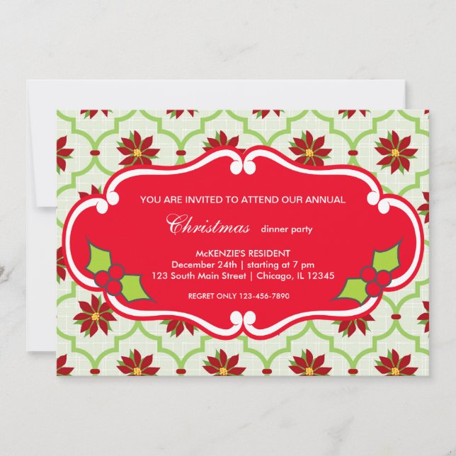 Christmas dinner invitation (Front)
