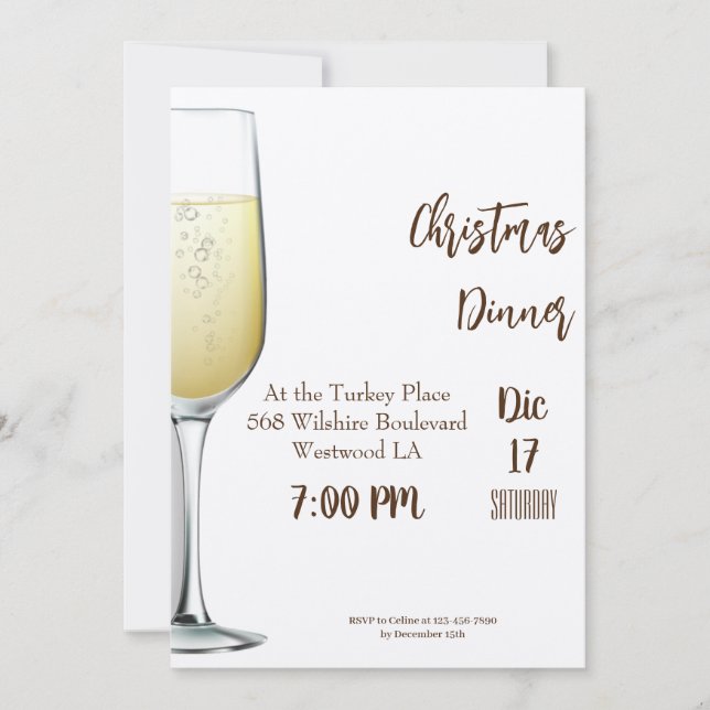 Christmas Dinner Invitation (Front)