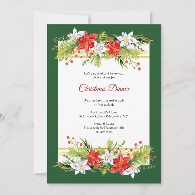 Christmas Dinner Invitations (Front)