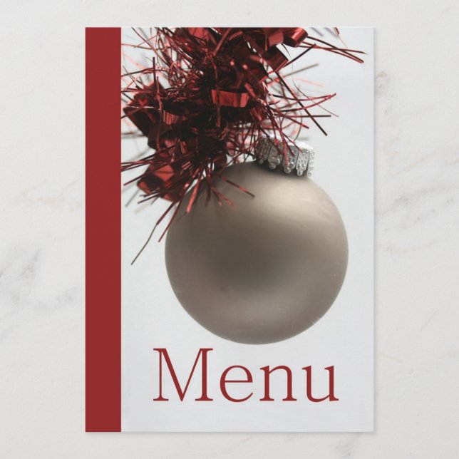 Christmas dinner menu card (Front)