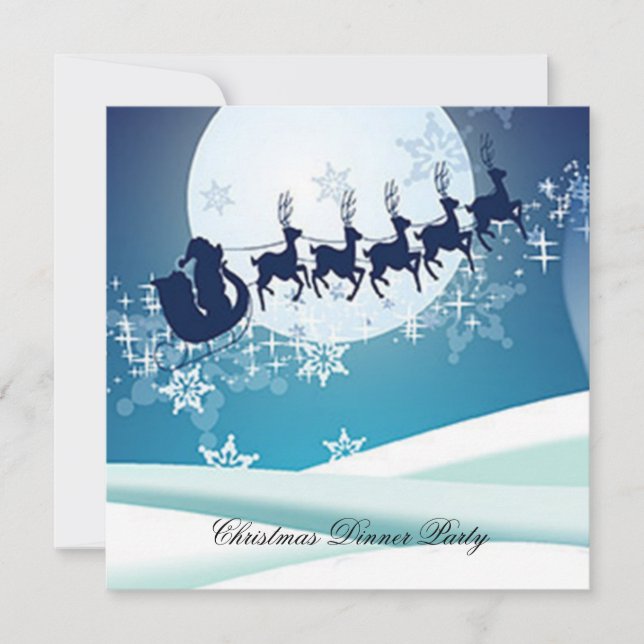 Christmas Dinner Party 3 Invitation (Front)