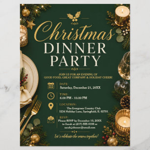 Christmas Dinner Party Flyer