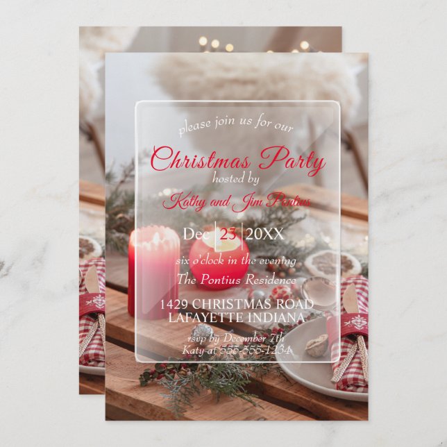 Christmas dinner/party invitation (Front/Back)