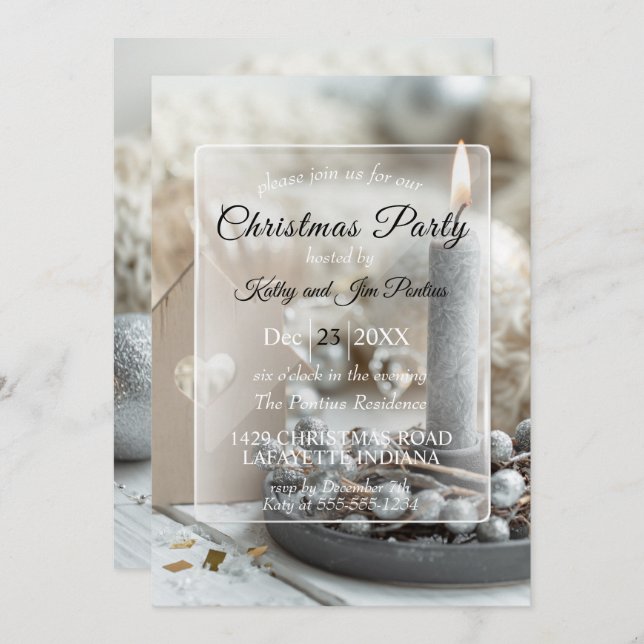 Christmas dinner/party invitation (Front/Back)