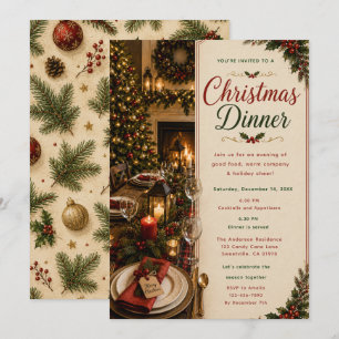 Christmas Dinner Party Invitation
