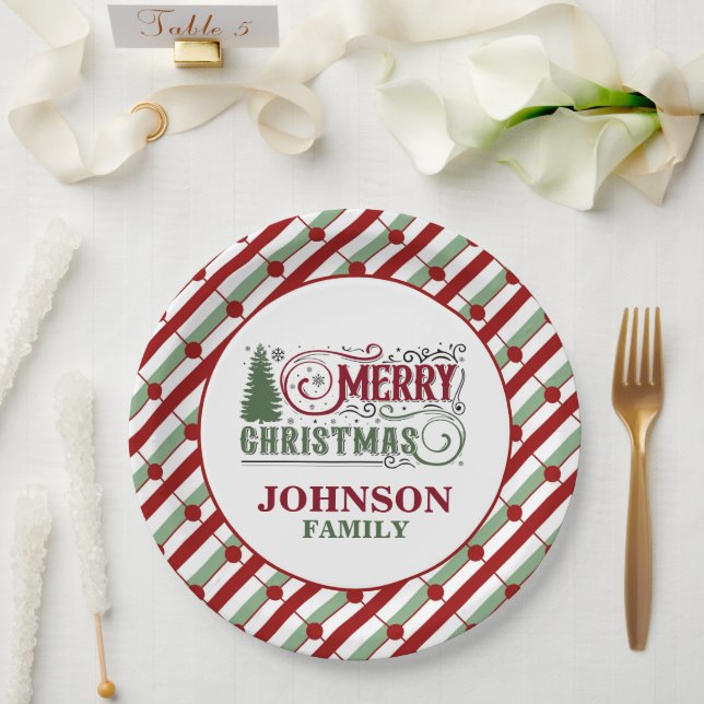 Christmas Dinner Party Paper Plates (Wedding)