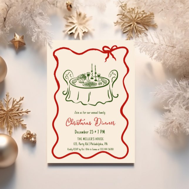 Christmas Dinner whimsical invitation (Creator Uploaded)