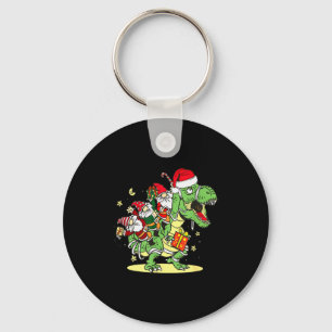 Christmas, Dino, Ugly Xmas, Trex Dinosaur, Gnome  Key Ring