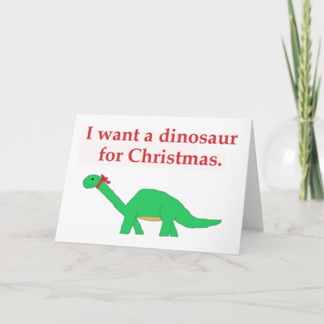 Christmas Dinosaur card (Front)