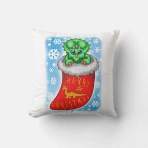 Christmas Dinosaur Cushion