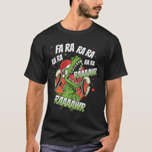 Christmas Dinosaur Fa Ra Ra Ra Rawr Rex Xmas Boys T-Shirt