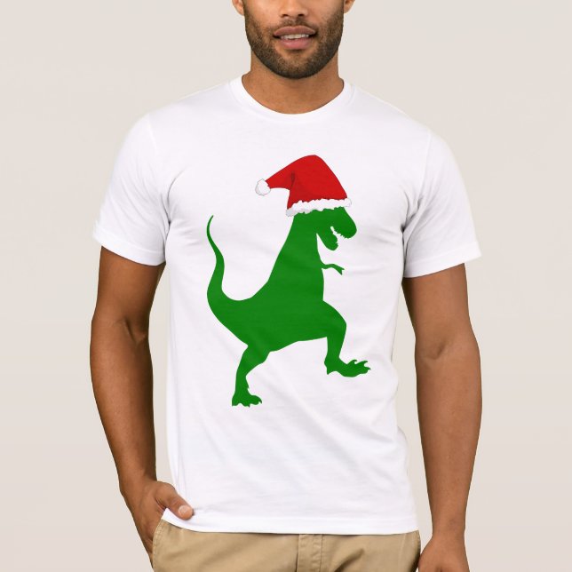 CHRISTMAS DINOSAUR FUNNY T-Shirts (Front)