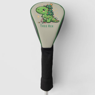 Christmas Dinosaur Light Party Funny Tree Rex Golf Head Cover