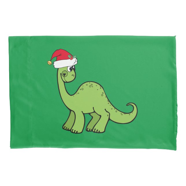 Christmas Dinosaur Pillowcase (Front)