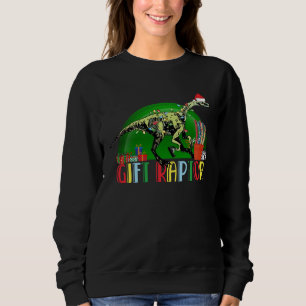 Christmas Dinosaur  Raptor Sweatshirt