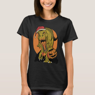 Christmas Dinosaur rex Halloween Pumpkin Cool T-Shirt