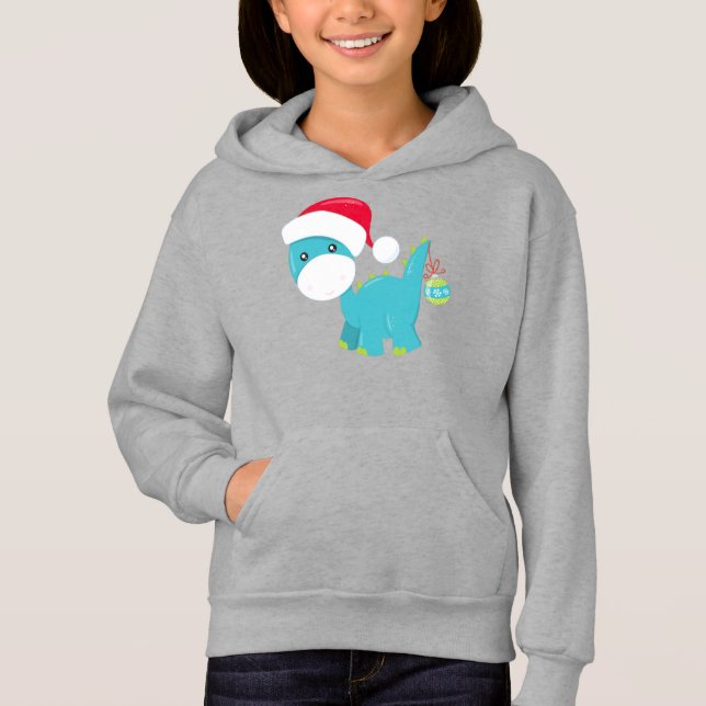 Christmas Dinosaur, Santa Hat, Dino, Brontosaurus (Front)