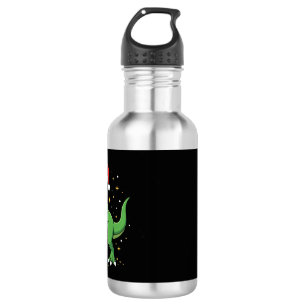 Christmas Dinosaur Santa T Rex 532 Ml Water Bottle