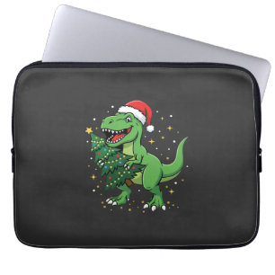 Christmas Dinosaur Santa T Rex Laptop Sleeve