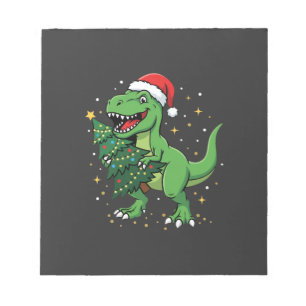 Christmas Dinosaur Santa T Rex Notepad