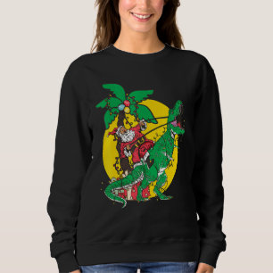 Christmas Dinosaur Santasaurus Rex Holiday Xmas PJ Sweatshirt