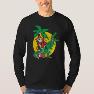 Christmas Dinosaur Santasaurus Rex Holiday Xmas PJ T-Shirt