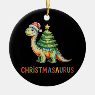 Christmas Dinosaur T Rex Dino Xmas Tree Lights Ceramic Tree Decoration