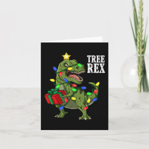 Christmas Dinosaur Tree Rex Boys Girls Kids Xmas G Card