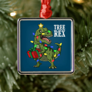 Christmas Dinosaur Tree Rex Boys Girls Kids Xmas Metal Tree Decoration