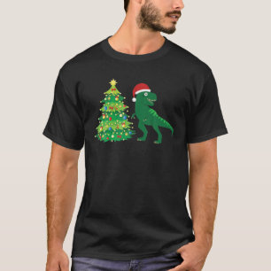 Christmas Dinosaur Tree Rex Funny Rex Xmas Pajama T-Shirt