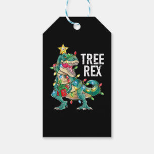 Christmas Dinosaur Tree Rex Gift Tags