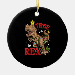 Christmas Dinosaur Tree Rex Lights T Rex Xmas   Ceramic Tree Decoration