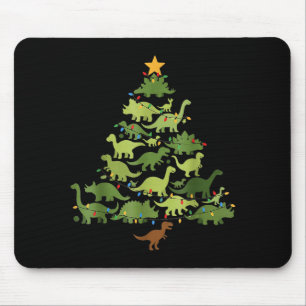 Christmas Dinosaur Tree Rex Pajamas Men Boys Kids  Mouse Pad