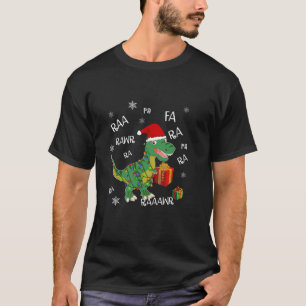 Christmas Dinosaur Tree Rex Pyjamas Men Boys Xmas  T-Shirt