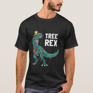 Christmas Dinosaur Tree Rex Pyjamas Men Boys Xmas  T-Shirt