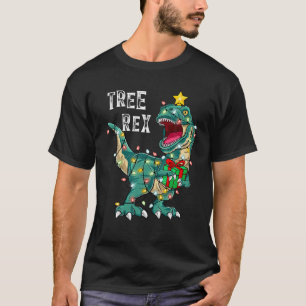 Christmas Dinosaur Tree Rex Pyjamas Men Boys Xmas T-Shirt