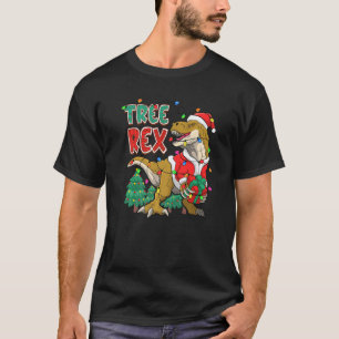 Christmas Dinosaur Tree Rex Pyjamas Men Boys Xmas  T-Shirt