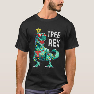 Christmas Dinosaur Tree Rex Pyjamas Men Boys Xmas T-Shirt