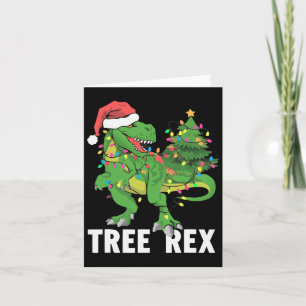 Christmas Dinosaur Tree Rex Xmas Trex Pyjamas Men  Card