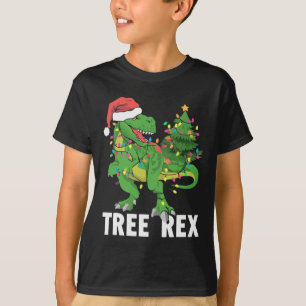 Christmas Dinosaur Tree Rex Xmas Trex Pyjamas Men  T-Shirt