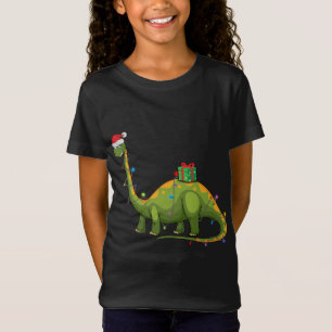 Christmas Dinosaur With Lights Christmas Tree Rex T-Shirt