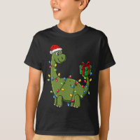 Christmas Dinosaur With Lights Fun Boys Kids Xmas