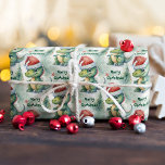 Christmas Dinosaur  Wrapping Paper<br><div class="desc">Wrap your gifts in joy this holiday season with our adorable Christmas dinosaur wrapping paper! Perfect for dino lovers of all ages. Make every gift a fun surprise with exclusive designs from My Baby Boutique!</div>