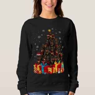 Christmas Doberman Dog Lover Funny Tree Santa Xmas Sweatshirt
