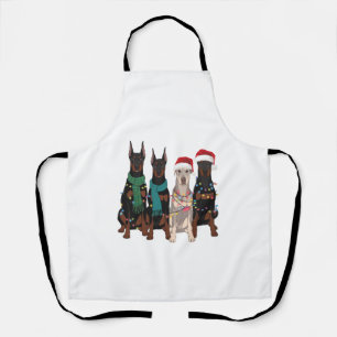 Christmas Doberman Lover Dog Mum Holiday Apron